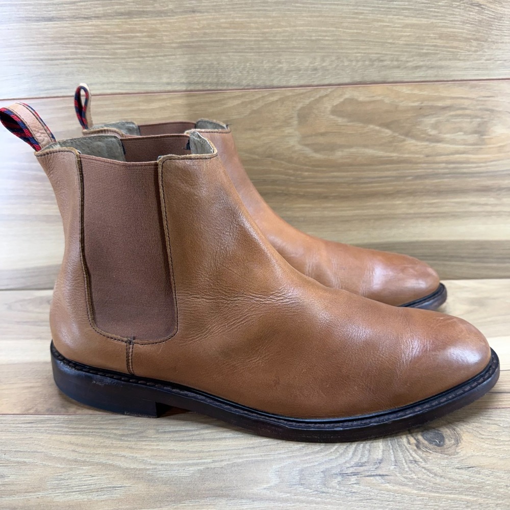 Polo Ralph Lauren Newent Chelsea Boots Mens 13 D Cognac Leather Business Casual